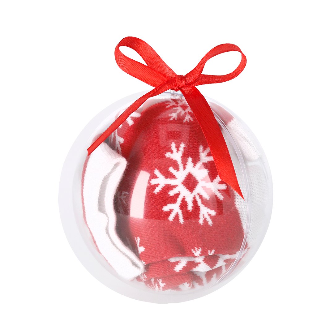 Calcetines navideños Scrubit en bola de Navidad