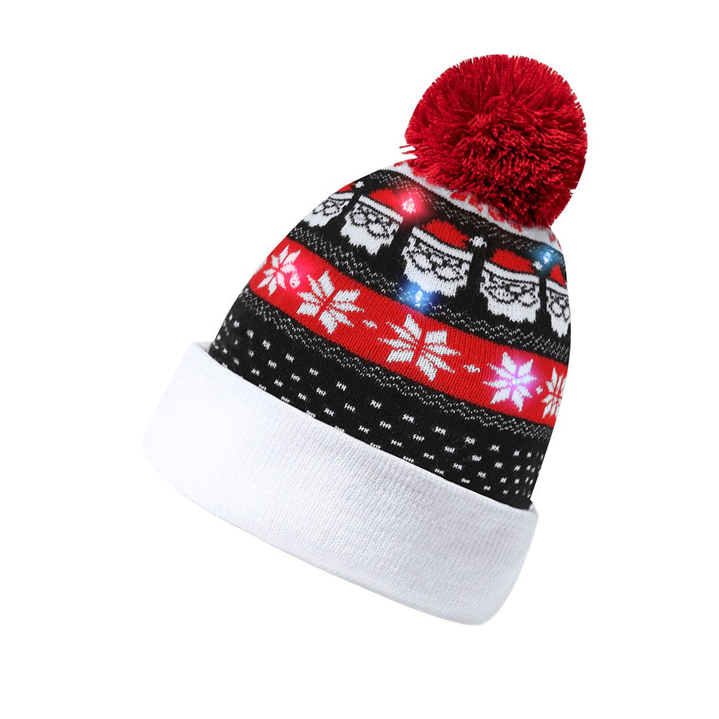 Gorro navideño con luces LED Plumex