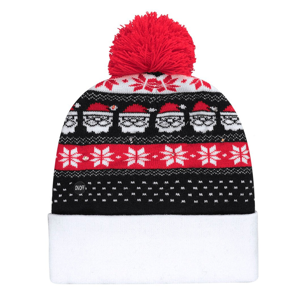 Gorro navideño con luces LED Plumex