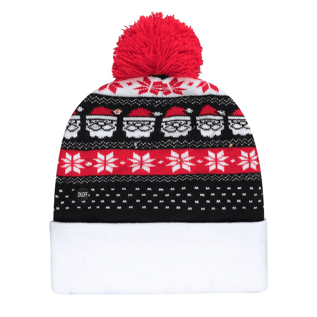Gorro navideño con luces LED Plumex