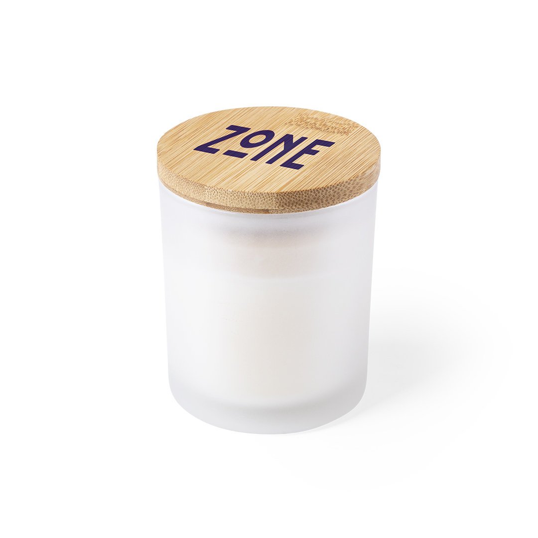 Vela aromática Trivak con tapa de bambú · Vainilla