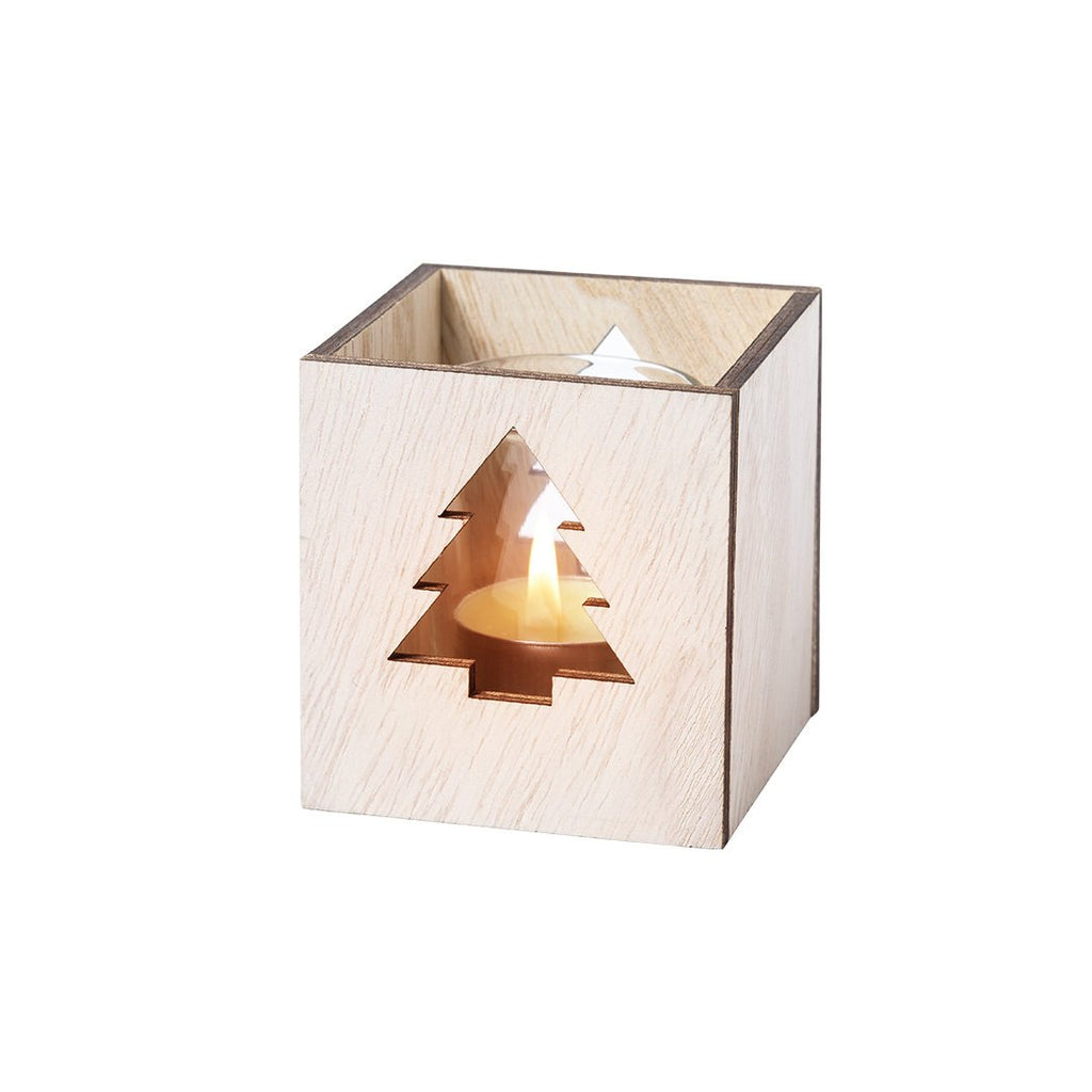 Vela aromática navideña Keylax con caja de madera