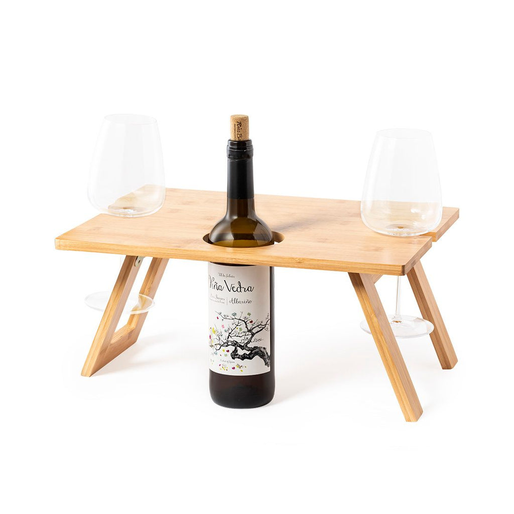 Mesa de vino plegable de bambú Zarbok