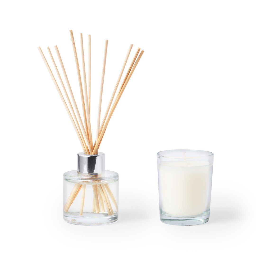 Set aromático difusor y vela Hanks