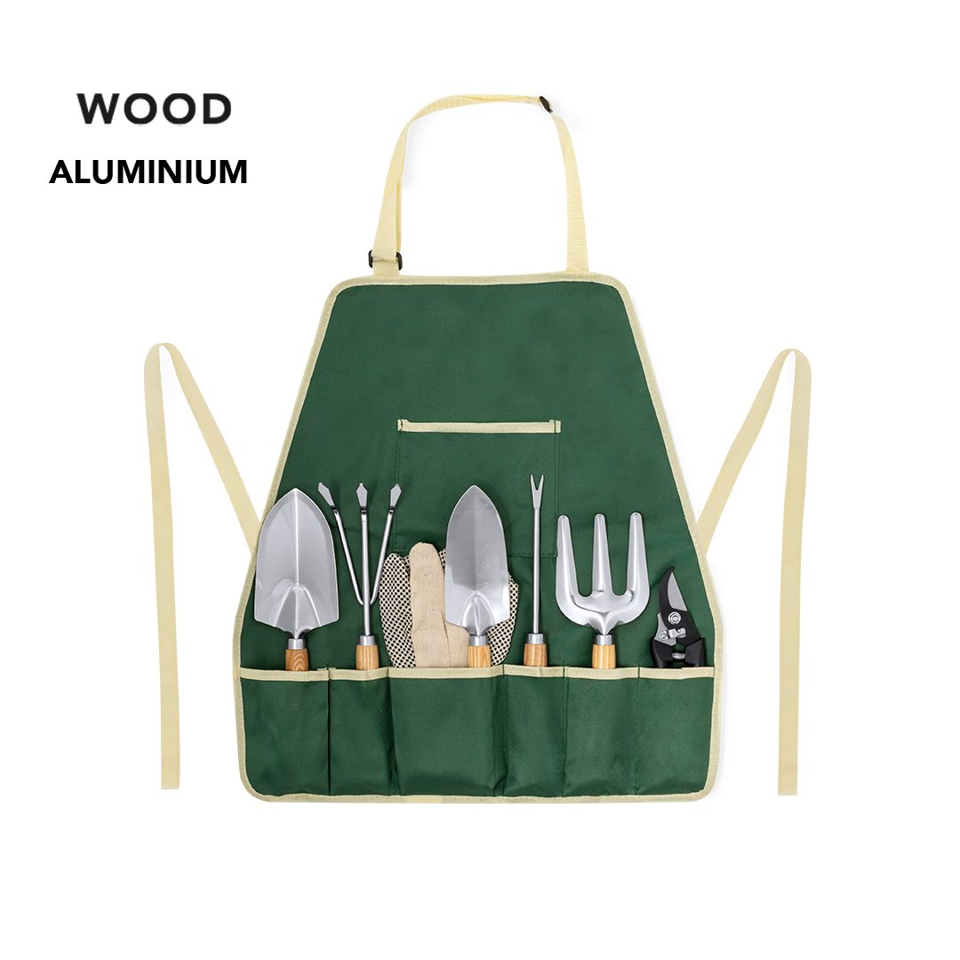 Set de jardinería 7 piezas con delantal Kuruma