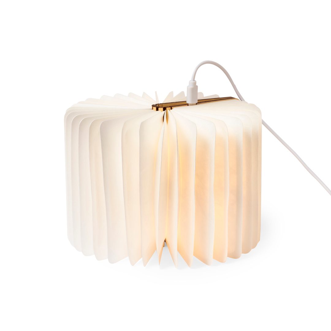 Lámpara libro LED de madera Joneson