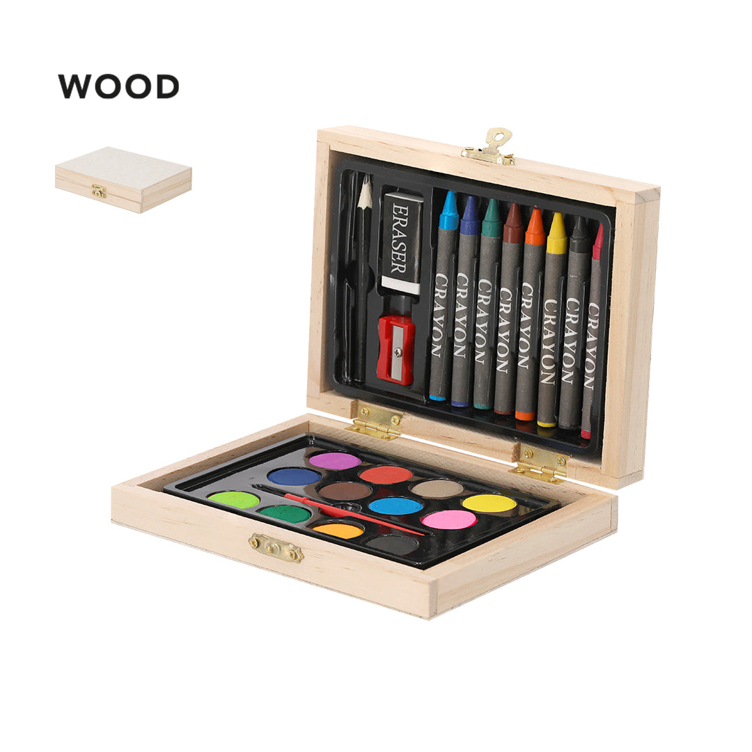 Estuche de madera para colorear 24 piezas Lidner