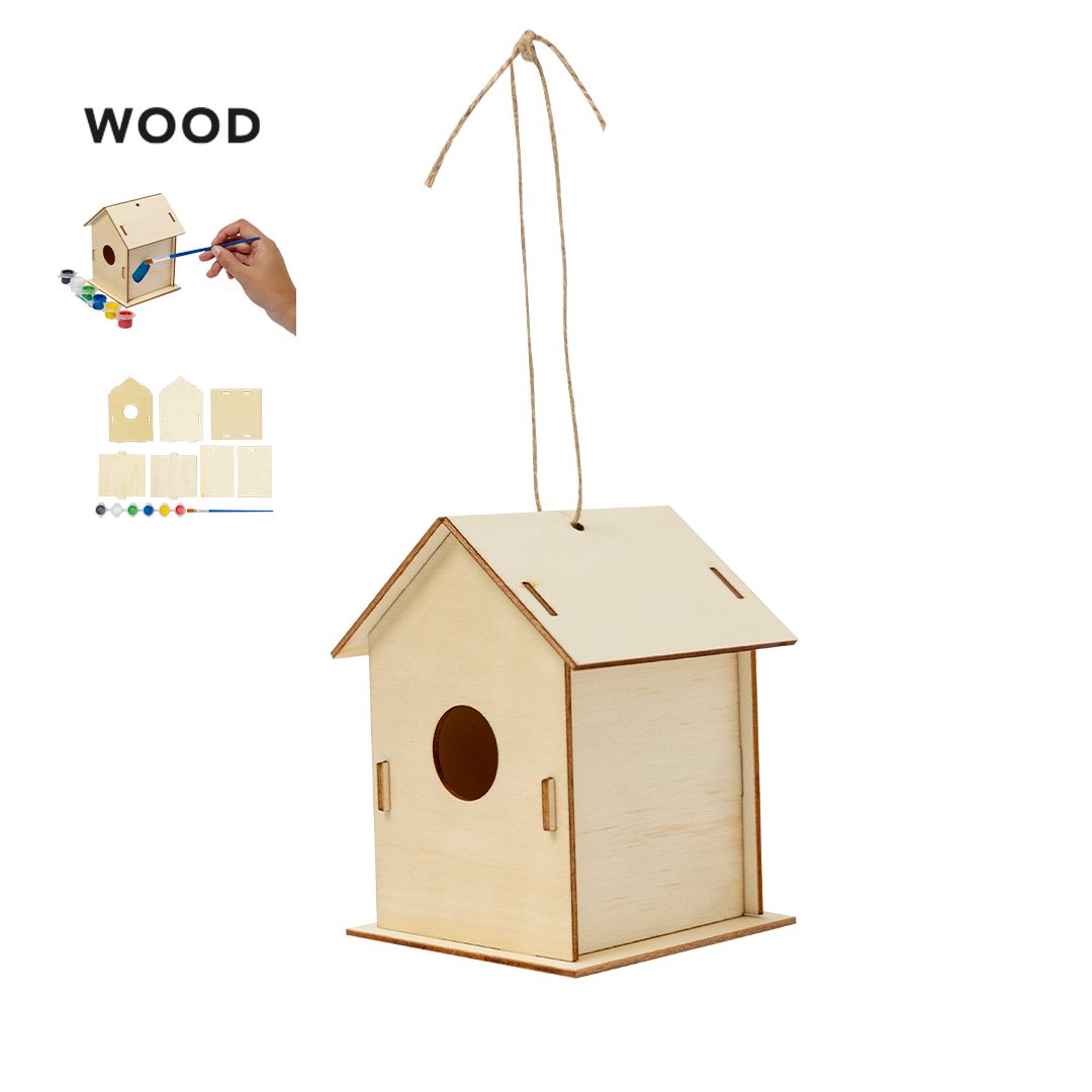 Caseta para pájaros para pintar Spydel