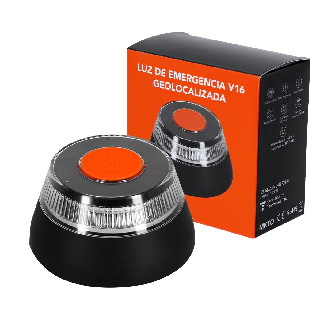 Luz de emergencia V16 geolocalizada homologada DGT Kershaw