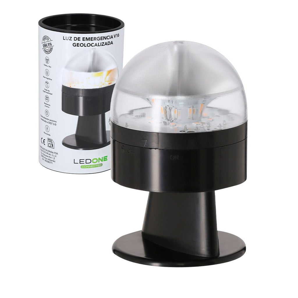 Luz de emergencia V16 geolocalizada homologada DGT Busby